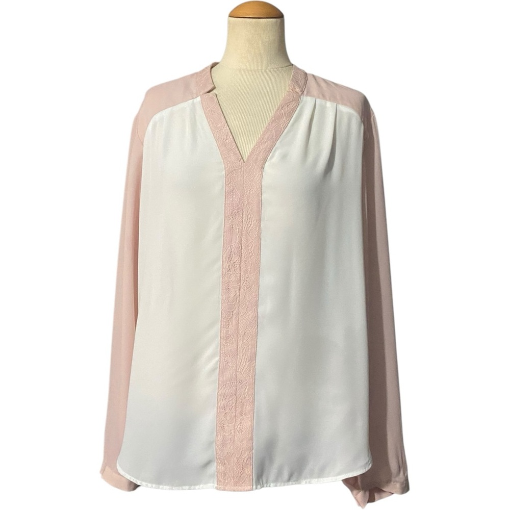 41 Hawthorn Longsleeve Colorblock Blouse Large